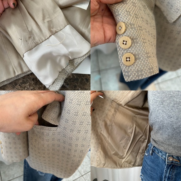 VTG 1990s Giorgio Armani Le Collezioni Collarless single-button closure Blazer. - Picture 11 of 13